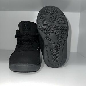 Black fila baby sneakers